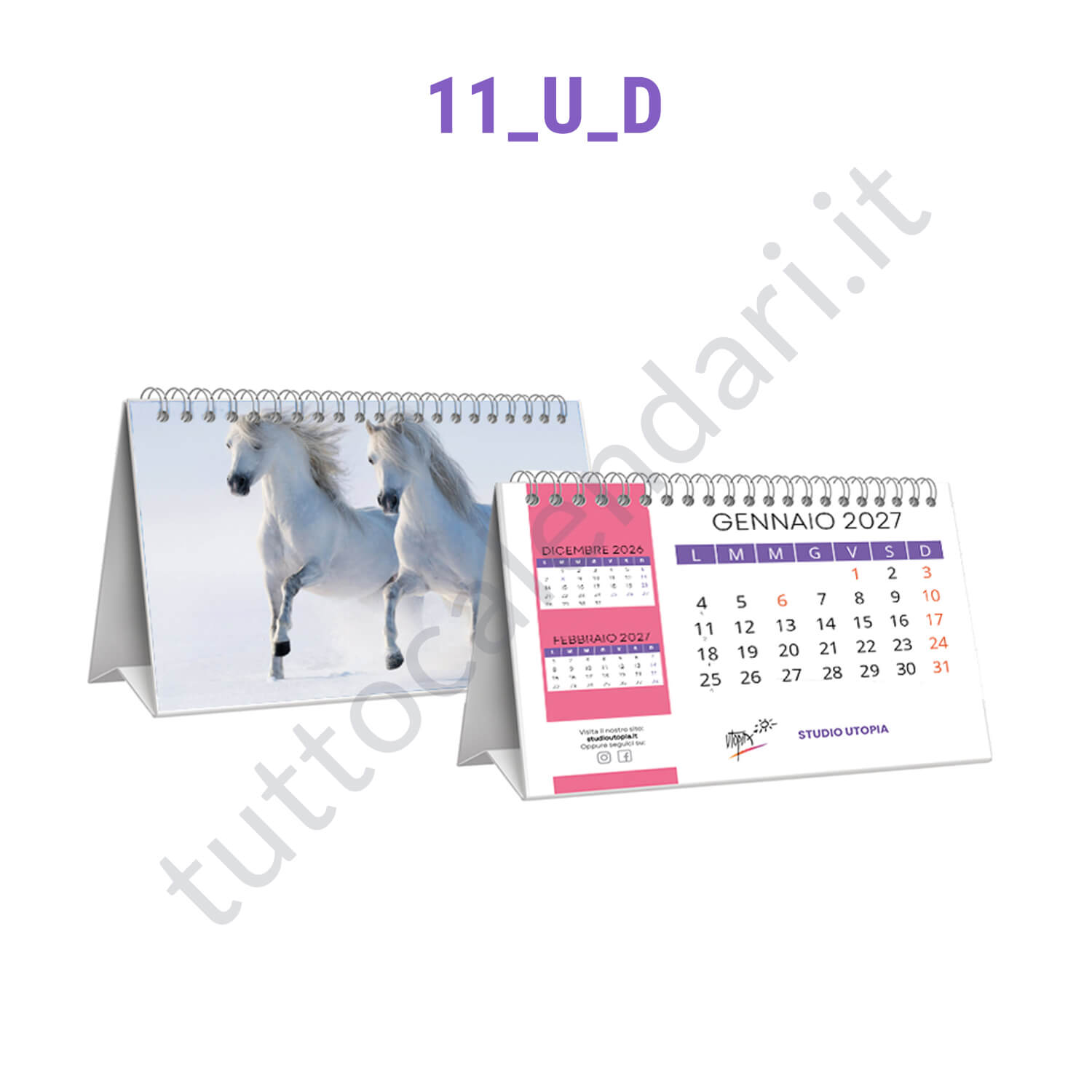 Calendario su misura da tavolo Calendari con grafica ad hoc su misura